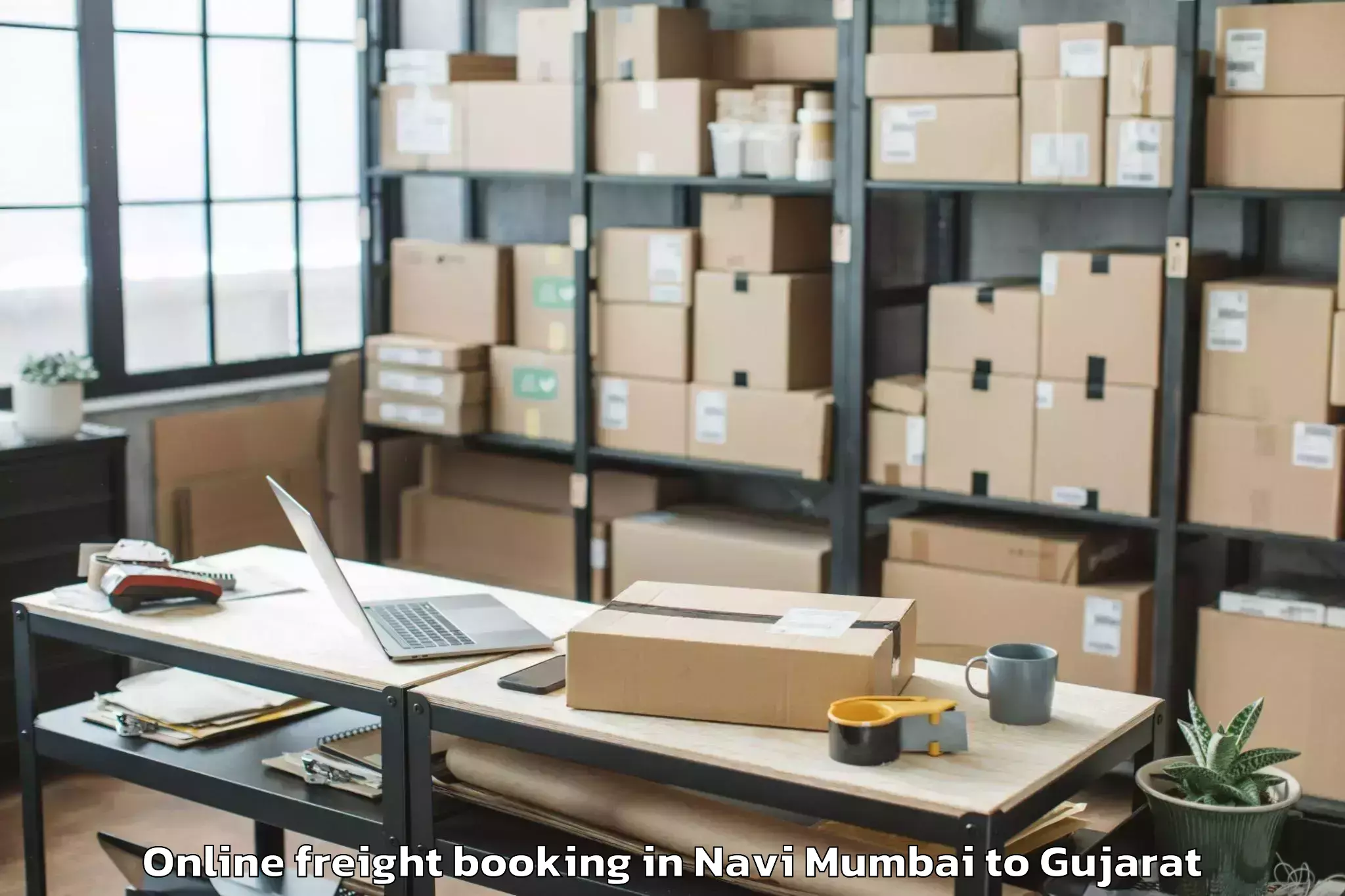 Affordable Navi Mumbai to Amdabad Online Freight Booking